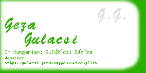 geza gulacsi business card